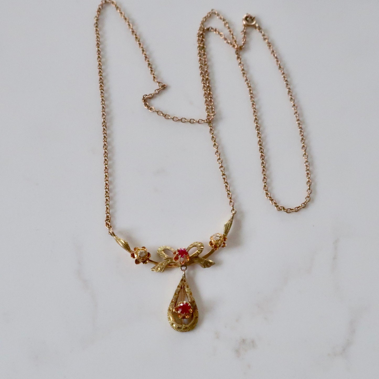 Antique Edwardian Bow Necklace