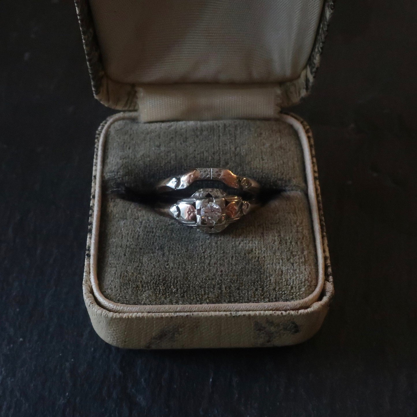 Vintage 1930's Diamond Wedding Set