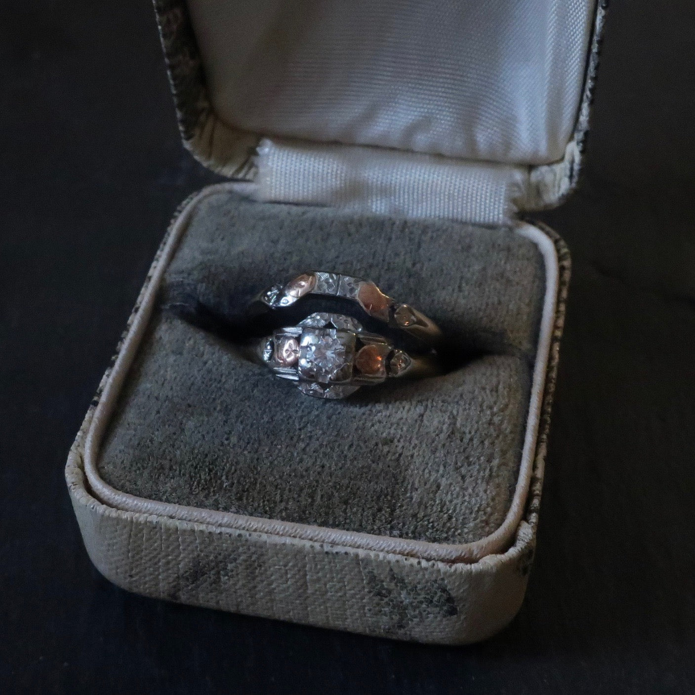 Vintage 1930's Diamond Wedding Set