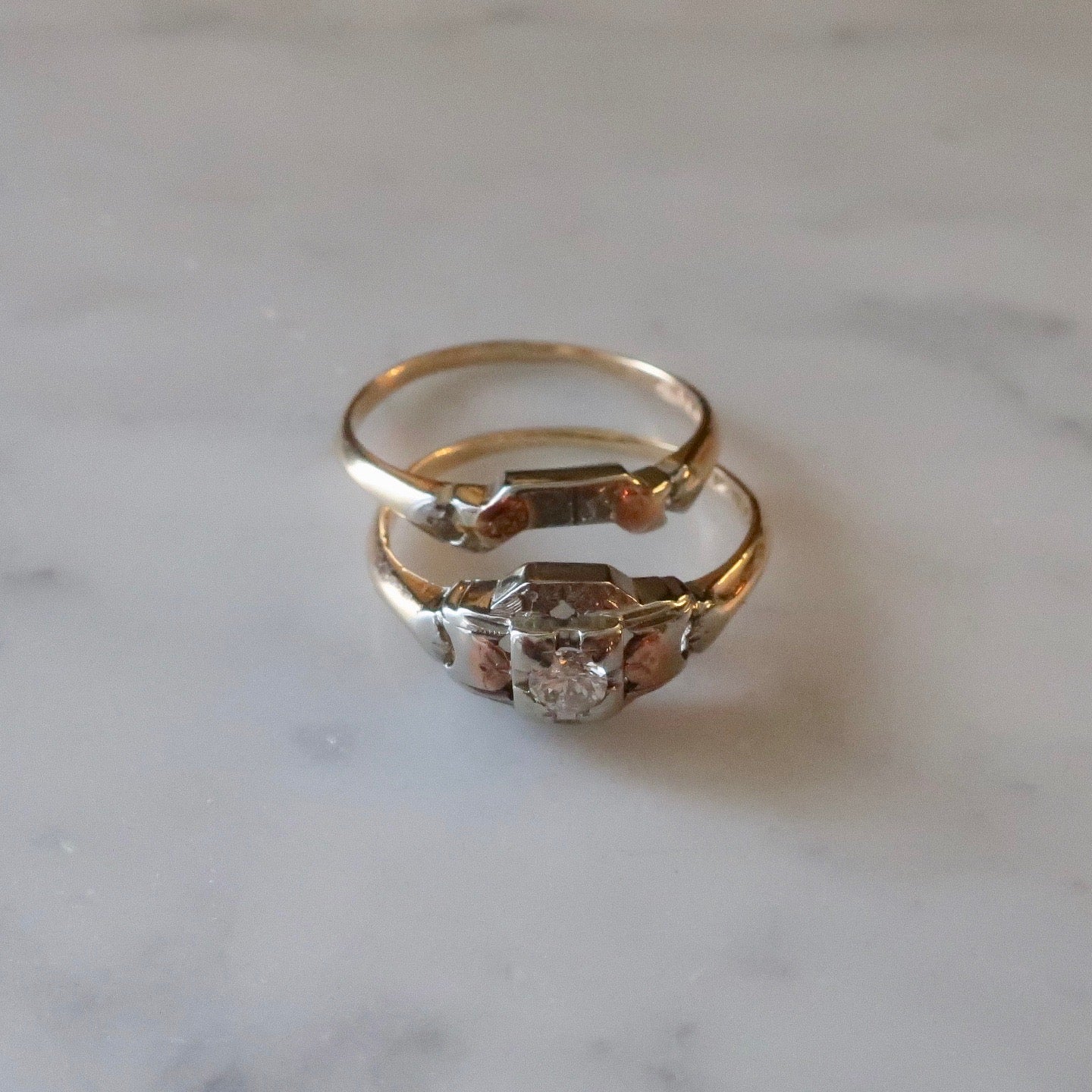 Vintage 1930's Diamond Wedding Set