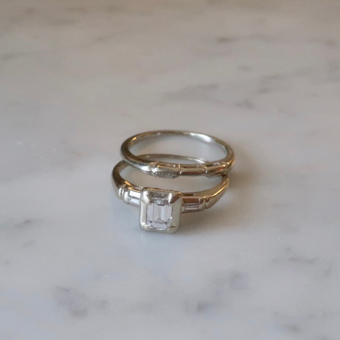 Vintage Emerald Cut Diamond Ring