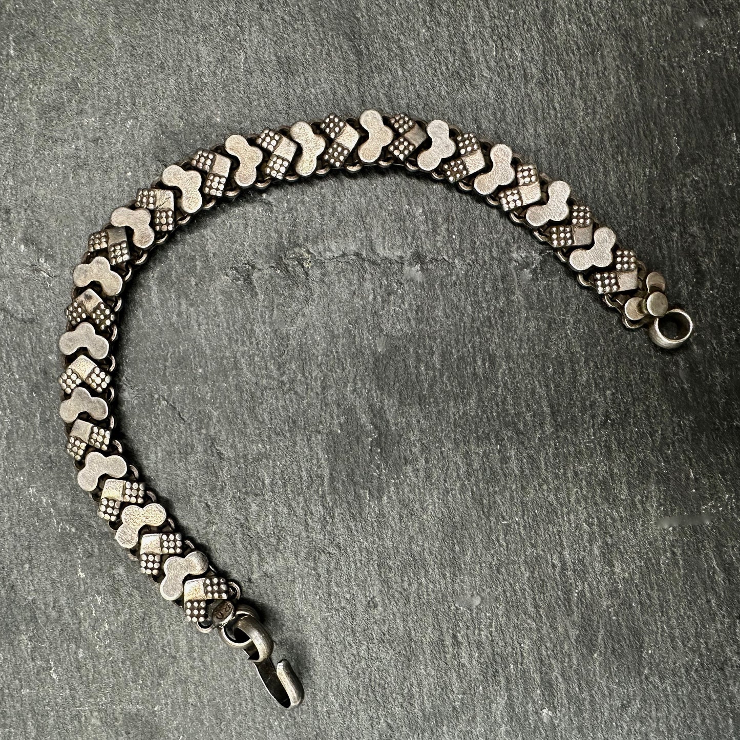 Antique and Vintage Sterling Book Chain Bracelet