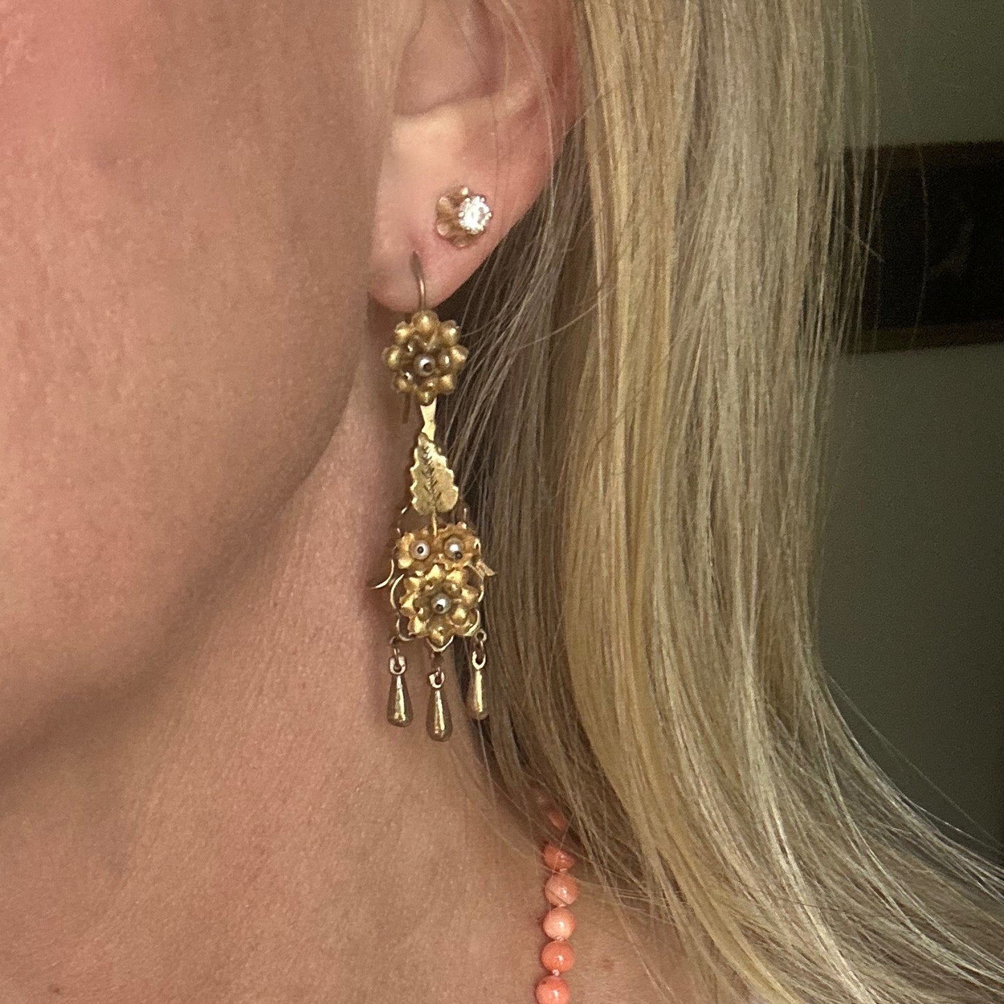 Antique Victorian Spanish Fringe Earrings