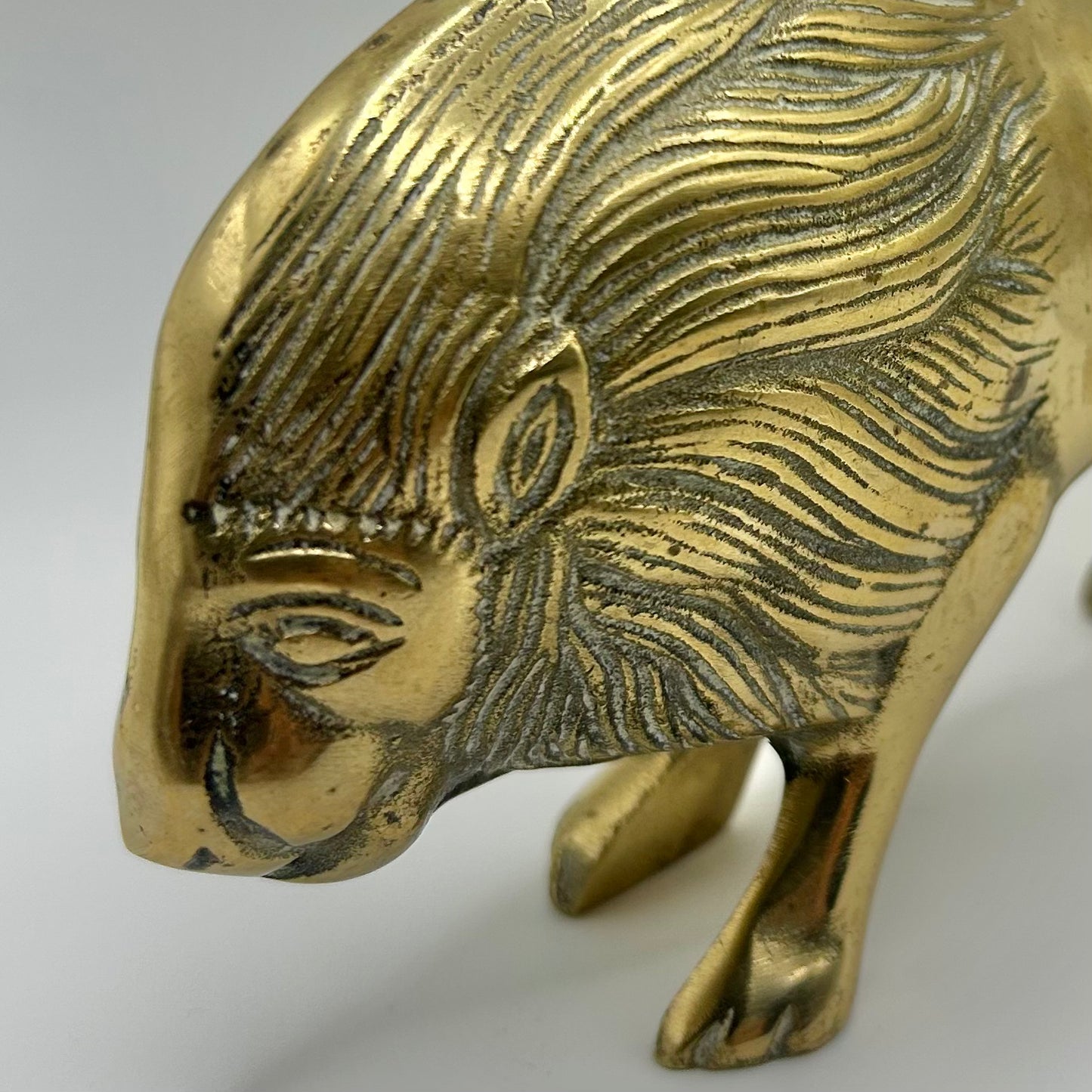 Brass Lion Figurine