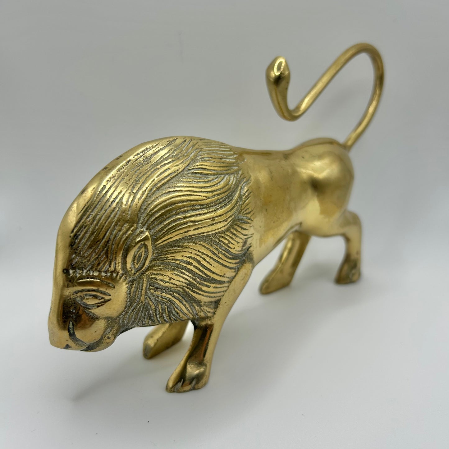 Brass Lion Figurine