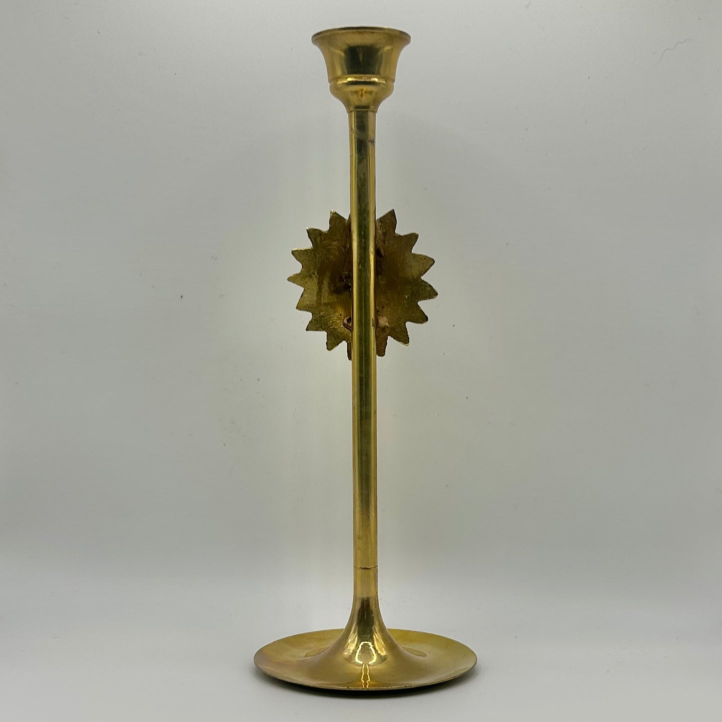 Brass Sunburst Candle Holder