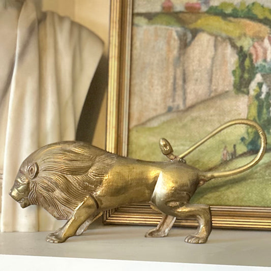 Brass Lion Figurine