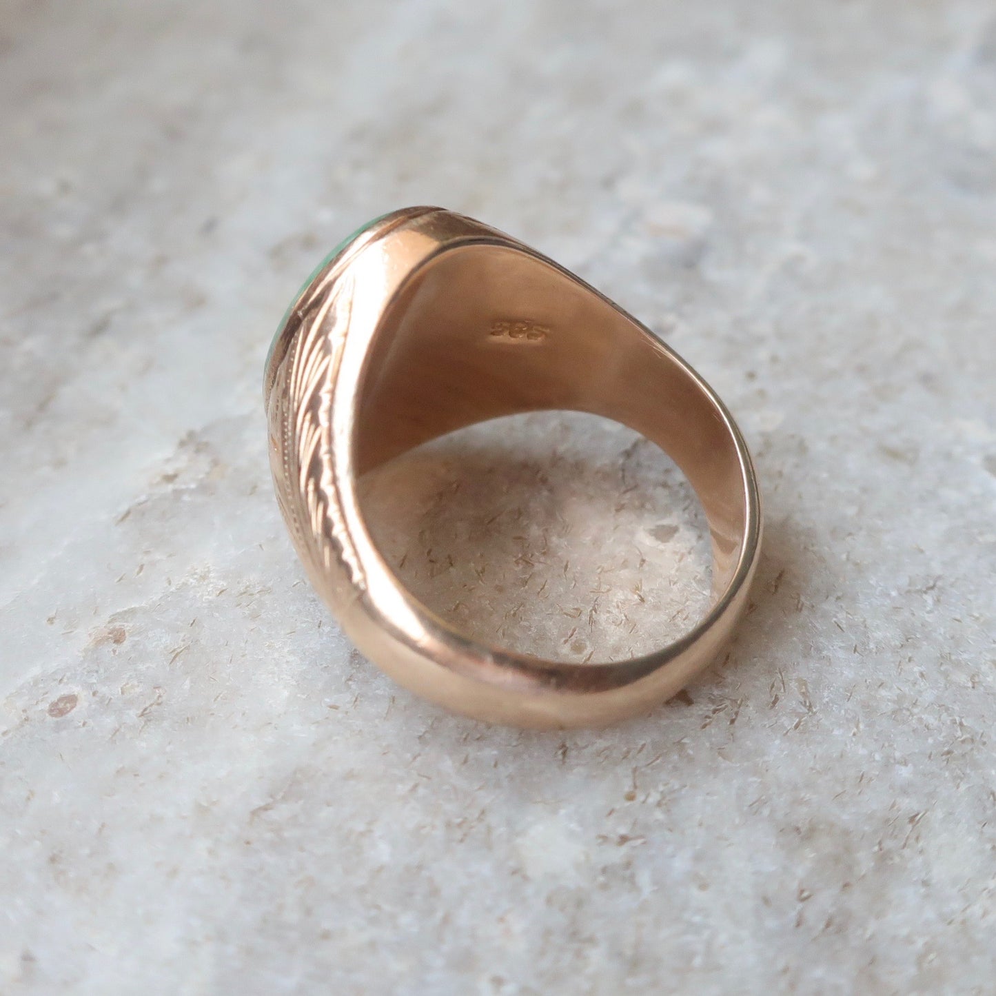 Vintage Jade Signet Ring