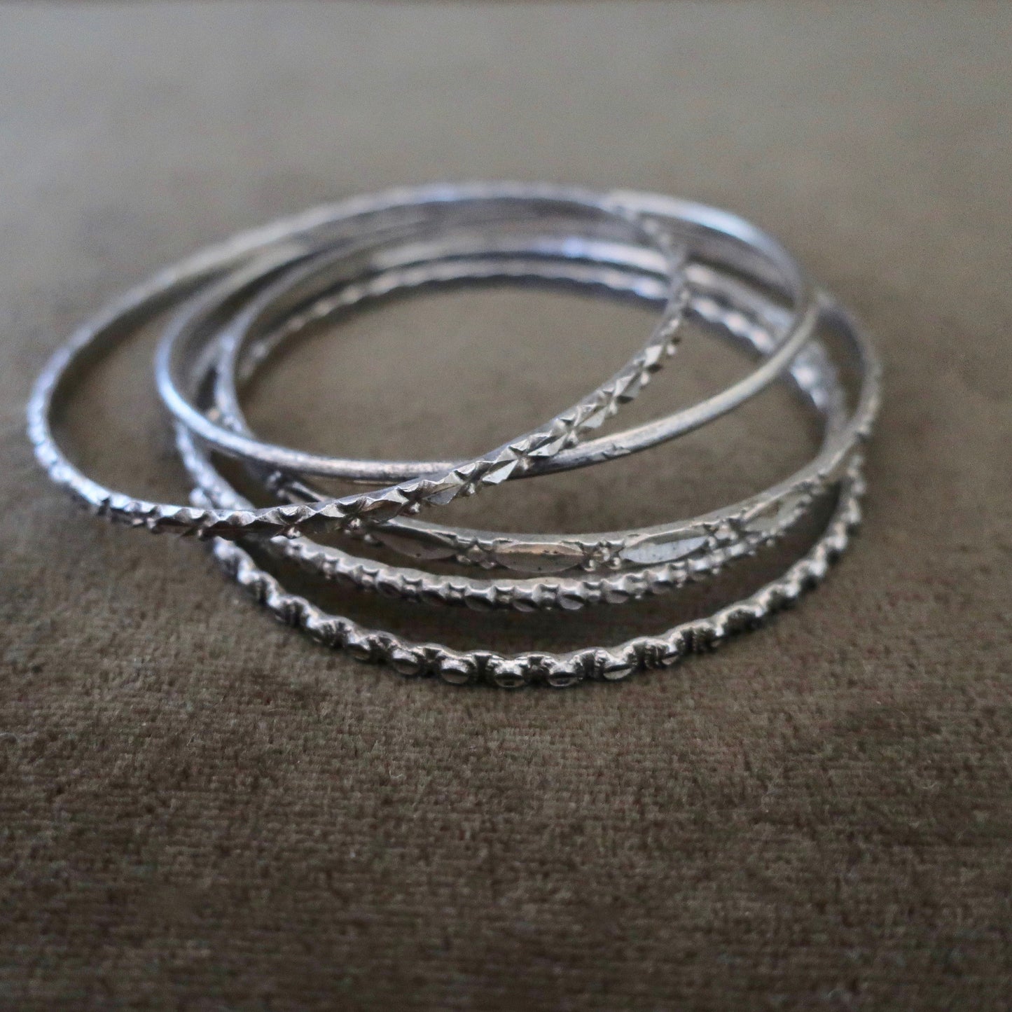 Sterling Silver Bracelet Stack