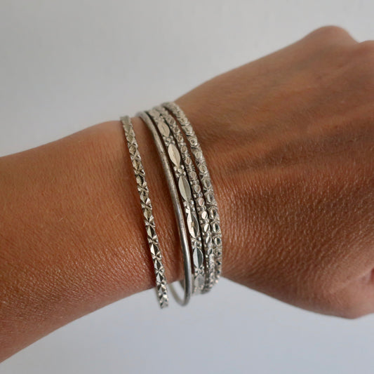 Sterling Silver Bracelet Stack
