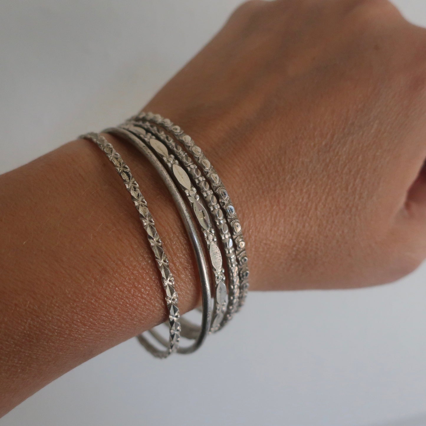 Sterling Silver Bracelet Stack