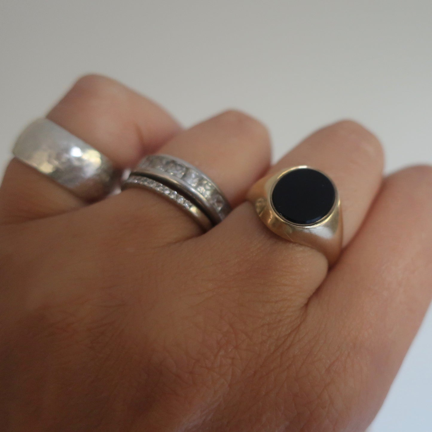 Vintage Onyx and Gold Signet Ring