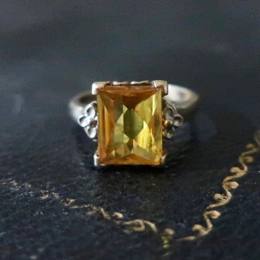 Vintage Citrine Statement Ring
