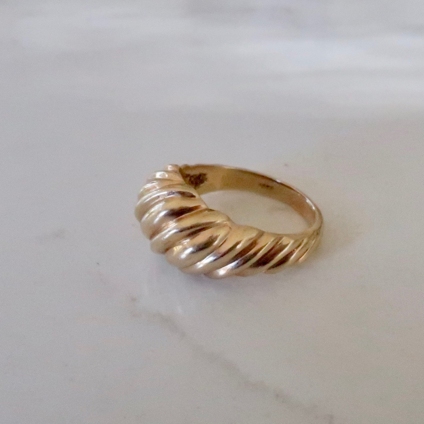 Vintage Gold Bombe Ring