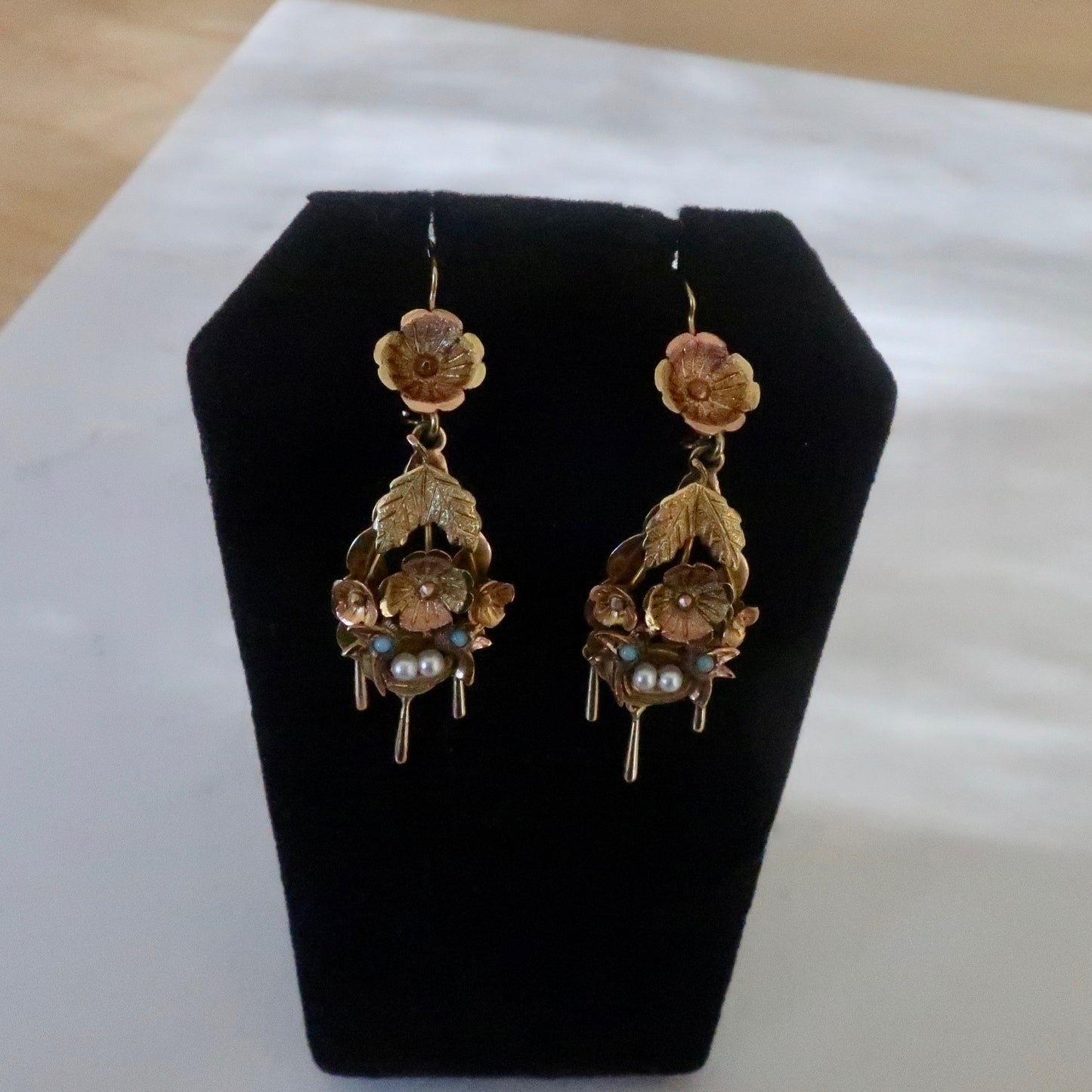 Antique Victorian Gold Chandlier Earrings