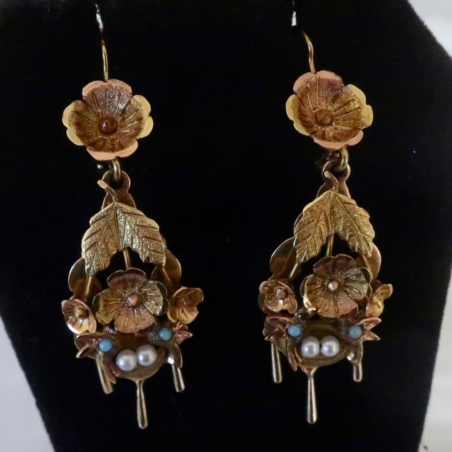 Antique Victorian Gold Chandlier Earrings
