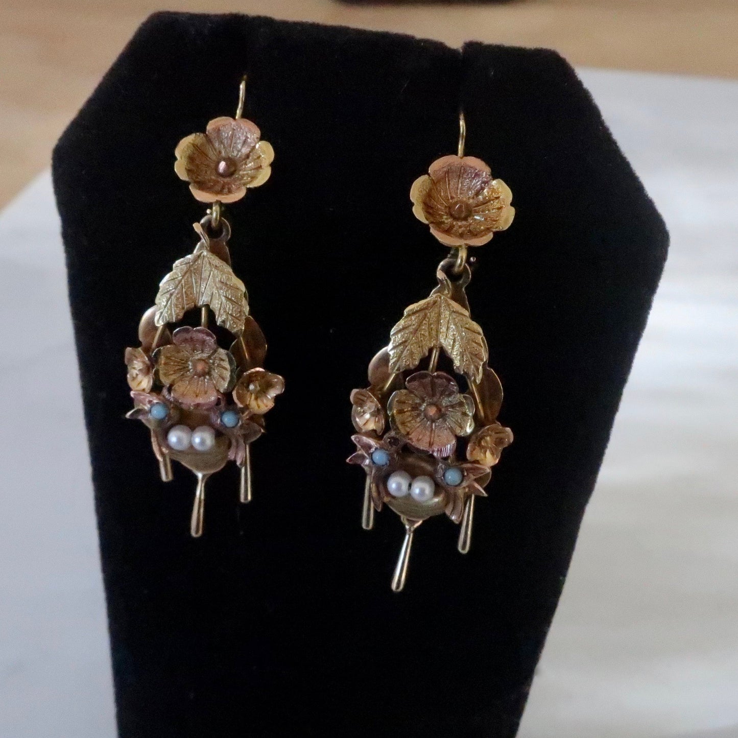 Antique Victorian Gold Chandlier Earrings