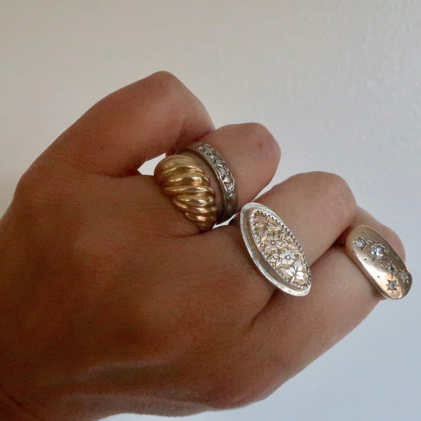 Vintage Gold Bombe Ring