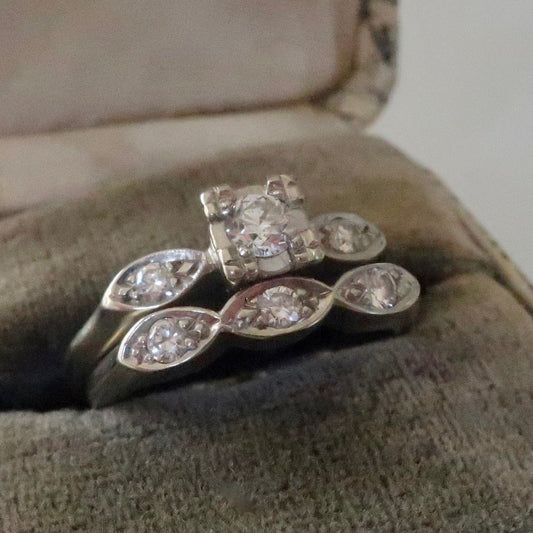 Vintage Diamond Wedding Set