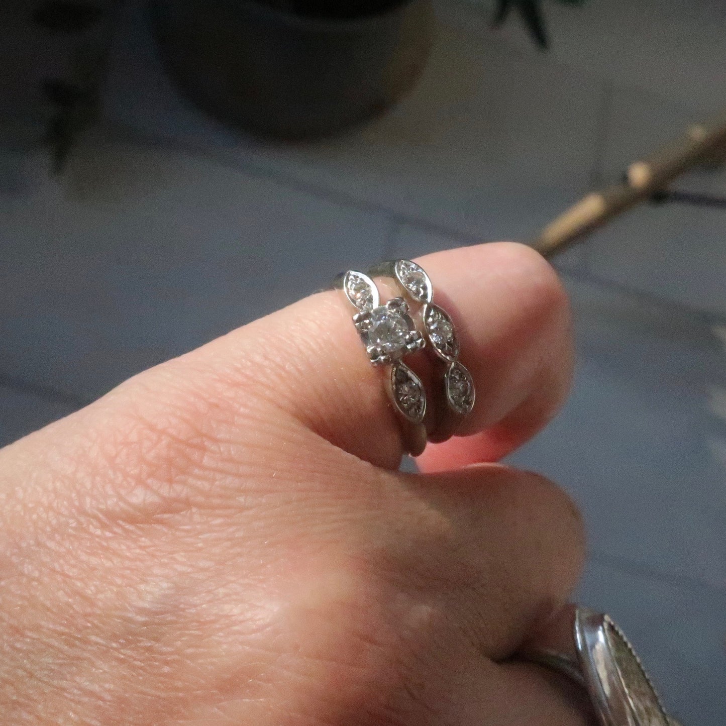 Vintage Diamond Wedding Set