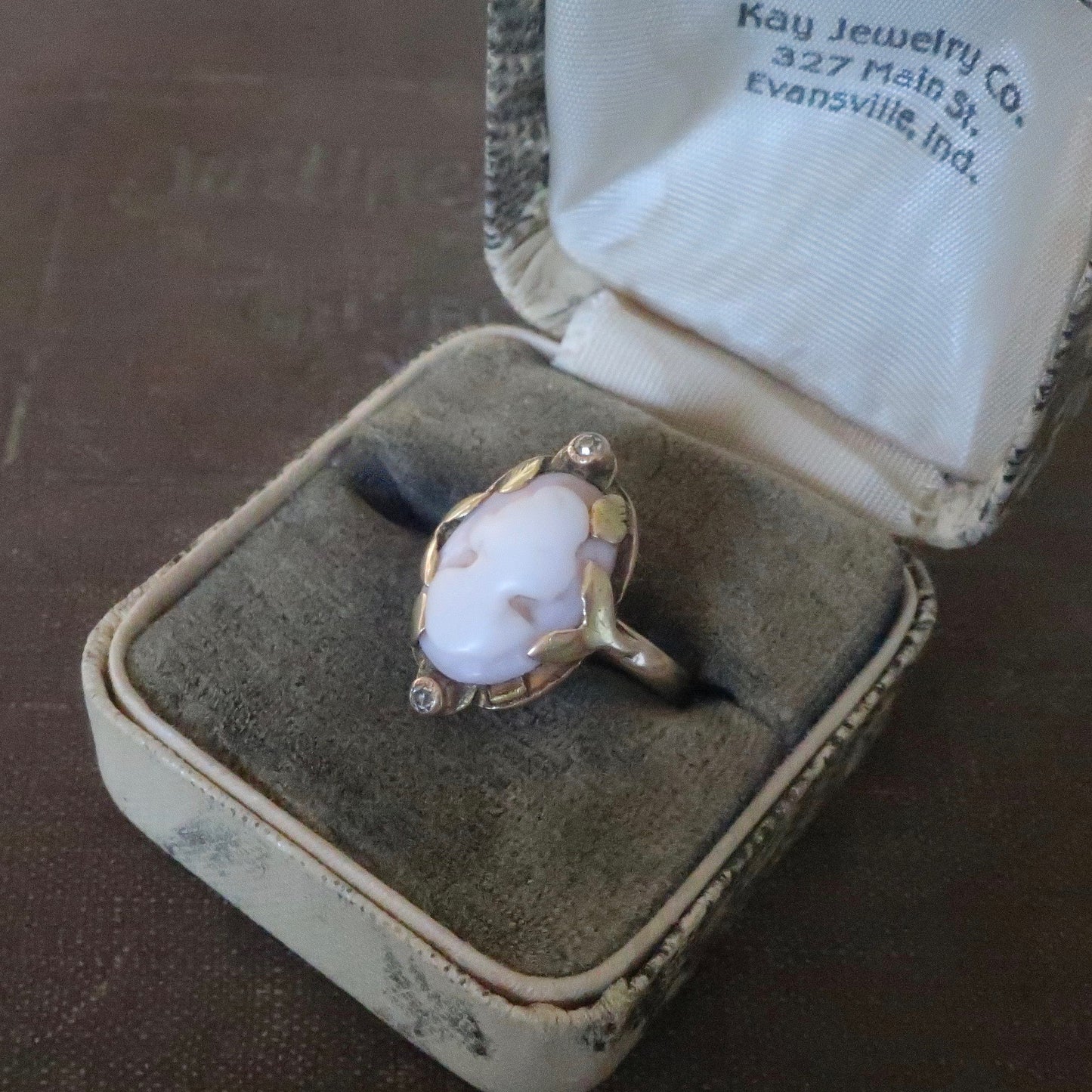 Antique Victorian Cameo and Diamond Ring